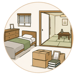 複数の部屋のイラスト